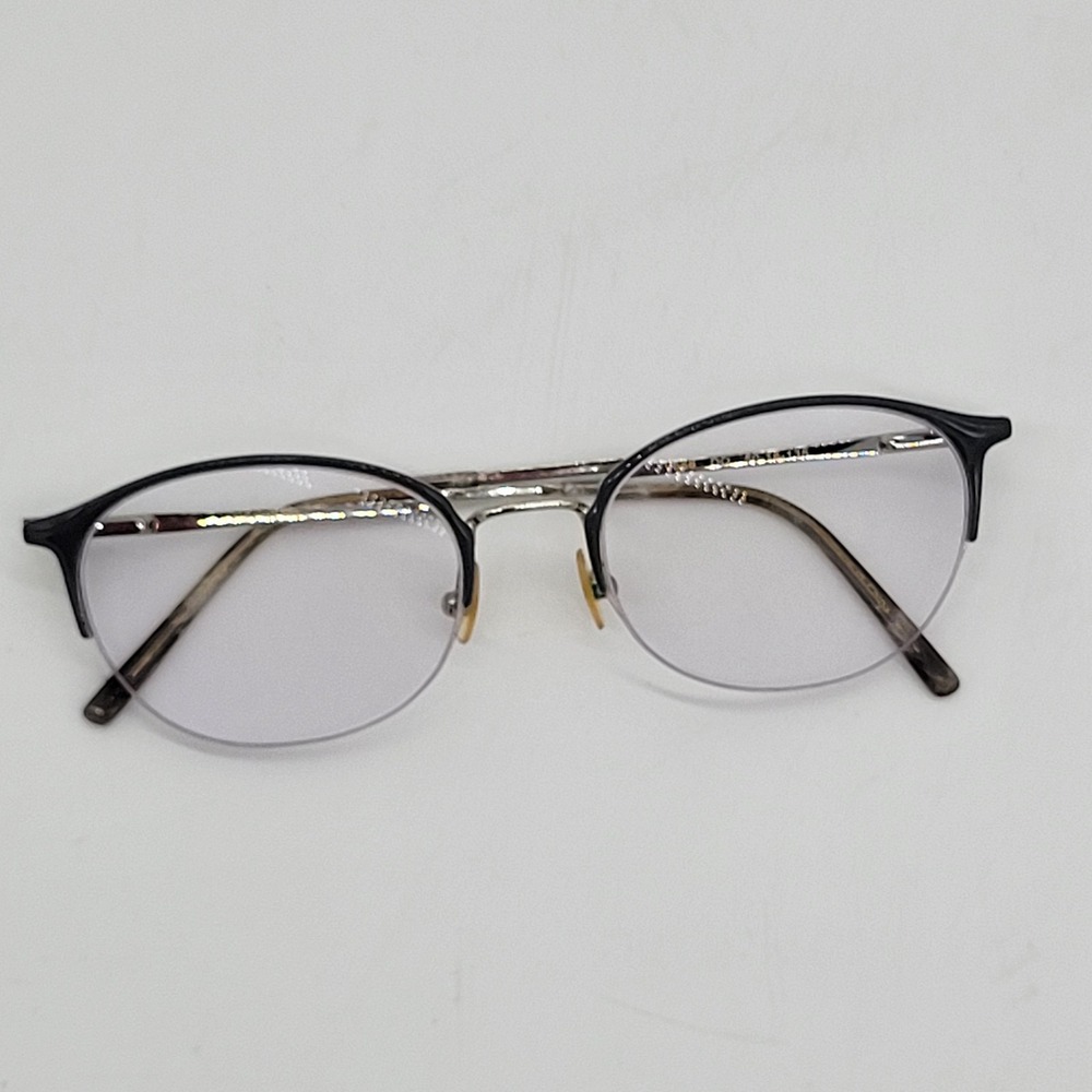 Vera Wang V566 Semi-Rimless Oval Eyeglass Frames Dove Gray Silver 50-18-135